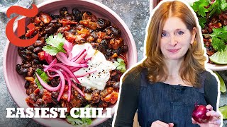 Easy 30Minute Vegetarian Chili  Melissa Clark  NYT Cooking [upl. by Ykroc962]