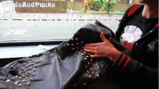 How To Stud A Leather Jacket or Vintage and Punk Clothes With Metal Studs [upl. by Anayra]