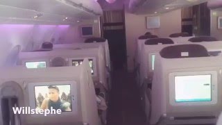 Intérieur Airbus A380  vol Paris  Abidjan  Air France [upl. by Luas]