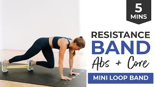 5Minute Resistance Band Ab Workout No Repeats [upl. by Ameg407]