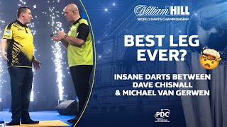 THE BEST LEG OF DARTS EVER Chisnall v Van Gerwen  202021 World Darts Championship [upl. by Elvis]