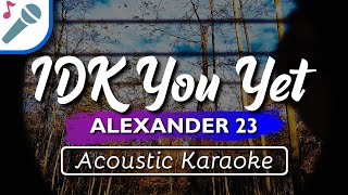 Alexander 23  IDK You Yet  Karaoke Instrumental Acoustic [upl. by Esenahs]