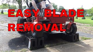 How To Easily Remove AND Sharpen Zero Turn Mower Blades [upl. by Ellehcam164]