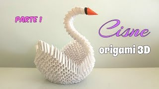 CISNE ORIGAMI 3DPRIMERA PARTEpaso a paso [upl. by Nylsirk]