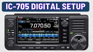 Icom IC705 SETUP for WSJTDigital Modes Easy and Simple [upl. by Laved]