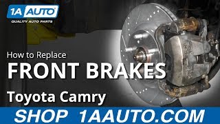 How to Replace Front Brakes 0717 Toyota Camry [upl. by Othelia]