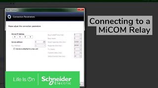 Connecting to a MiCOM Relay Using Easergy Studio  Schneider Electric Support [upl. by Smailliw]