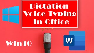 Enable Voice Typing in Word 2019 2016 2013 With Windows 10 [upl. by Skillern]