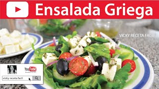 ENSALADA GRIEGA  Vicky Receta Facil [upl. by Nywroc]