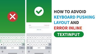 How to avoid keyboard pushing layout with TextInput  React Native Tutorial for beginner [upl. by Anilec190]