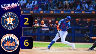 HOUSTON ASTROS 2  6 NEW YORK METS  Juan Soto conecta su primer Home Run con los Mets [upl. by Ayar74]