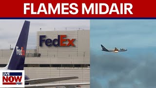 BREAKING FedEx plane catches fire midair [upl. by Cummings]