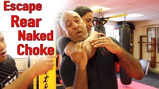 How to Escape a Standing Rear Naked Choke [upl. by Atilem]