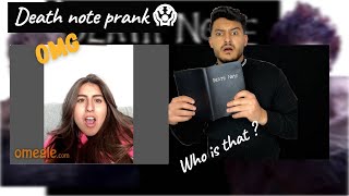 Death Note prank on Omegle 😱😱 [upl. by Stephani]