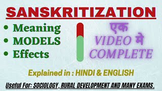 Sanskritization  Sociology M N Srinivas  English Notes  Meaning  Models  Effects [upl. by Hairom]