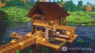 MINECRAFT How to Build a Lake House  Fishing Hut [upl. by Woodcock]