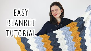 Easy Knit Baby or Lap Blanket Tutorial  Free Pattern please read description 👇 [upl. by Ney]