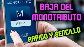 BAJA MONOTRIBUTO PASO A PASO  AFIP [upl. by Annoed758]