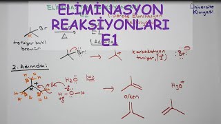 ORGANİK KİMYAEliminasyon Reaksiyonları E1 [upl. by Albina]