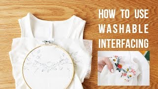 How to use water soluble stabilizer to embroider on clothes [upl. by Tybald]