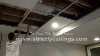 How To Build Basic Suspended Ceiling Drops In A Basement [upl. by Anderson]