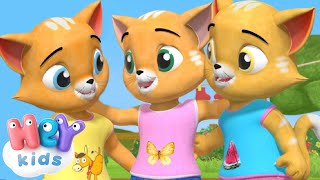 Trois petits chatons  Comptines pour bébé  HeyKids [upl. by Anomahs]