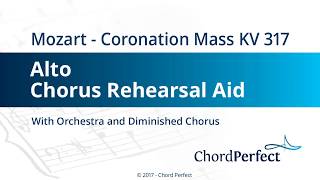 Mozarts Coronation Mass KV 317  Alto Chorus Rehearsal Aid [upl. by Sophi570]