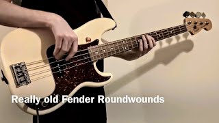 Flatwound vs Roundwound strings Fender P Bass [upl. by Evyn]