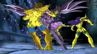 Saint Seiya AMV  Radamanthys vs Aioria Milo and Mu [upl. by Prunella]