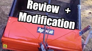 AgriFab 44quot Lawn Sweeper Review AND CUSTOM MODIFICATIONS [upl. by Arno]