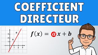 Comment calculer le COEFFICIENT DIRECTEUR dune droite   Outils mathématiques [upl. by Eiramadnil284]