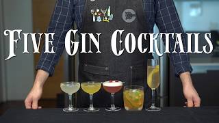 The 5 Easiest GIN Cocktails to Make at Home [upl. by Hoy]