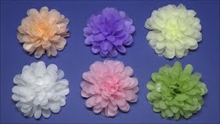 （お花紙）ふんわり可愛いペーパーフラワーの作り方【DIY】Flower paperHow to make a paper flower [upl. by Leslie]