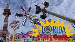 Thrilling Fair Rides amp Crazy Carnival Food at the Florida State Fair [upl. by Craner143]