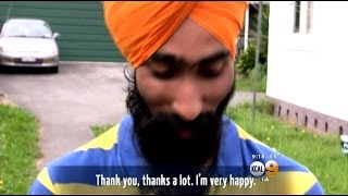 Sikh Man Rewarded For Removing Turban To Help Injured Boy [upl. by Acinomed]