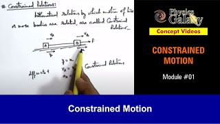 Class 11 Physics  Constrained Motion  1 Constrained Motion  For JEE amp NEET [upl. by Elmira679]