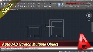 Autocad How To Stretch Multiple Objects [upl. by Sneve]