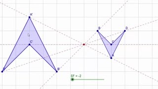 How to Enlarge with a Negative Scale Factor [upl. by Idet823]