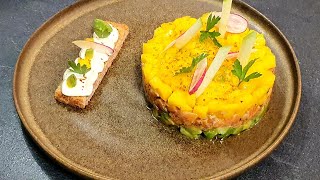 Tartare de Saumon Avocat et Mangue  Recette rapide et facile [upl. by Damick]