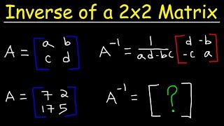 Inverse of a 2x2 Matrix [upl. by Halilad]