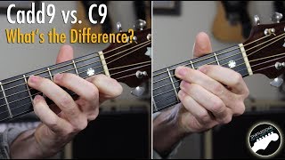 Cadd9 vs C9 Chords  Whats the Difference [upl. by Nylleoj]