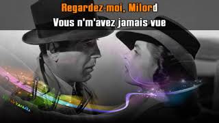 Edith Piaf  Milord 1959 BDFab karaoke [upl. by Franklin74]