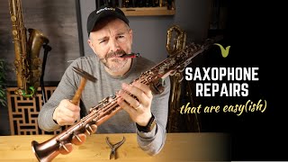 4 Easyish Repairs on a Cheap Soprano Saxophone [upl. by Andrea689]