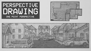 Perspective Drawing 4  One Point Perspective [upl. by Airec]