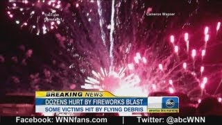 Simi Valley Fireworks Accident Caught on Tape [upl. by Garek]