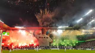 Legia Warszawa  Cracovia quotUltras Legia Warszawa Choreo  Pyro  Fireworksquot 17022019 [upl. by Viccora]