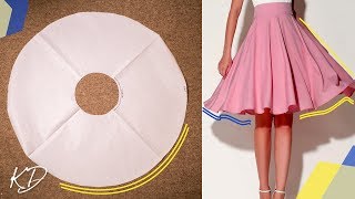 HOW TO MAKE FULL CIRCLE SKIRT PATTERN  KIM DAVE [upl. by Star858]