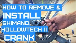 How to remove and install Shimano Hollowtech II Cranks [upl. by Debbra]