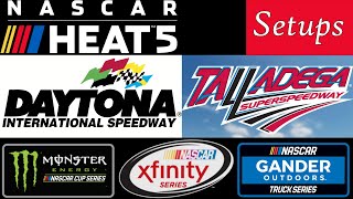 NASCAR Heat 5 Setup  Daytona and Talladega CupXfinityTrucks [upl. by Eelyk979]