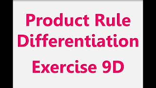 A2 Maths  Pure  Product Rule Differentiation [upl. by Aneekan]